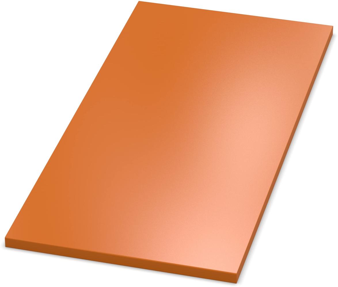 AUPROTEC Tischplatte 19mm orange 1200 x 1000 mm Holzplatte melaminharzbeschichtet Spanplatte mit Umleimer ABS Kante Auswahl: 120 x 100 cm Bild 1
