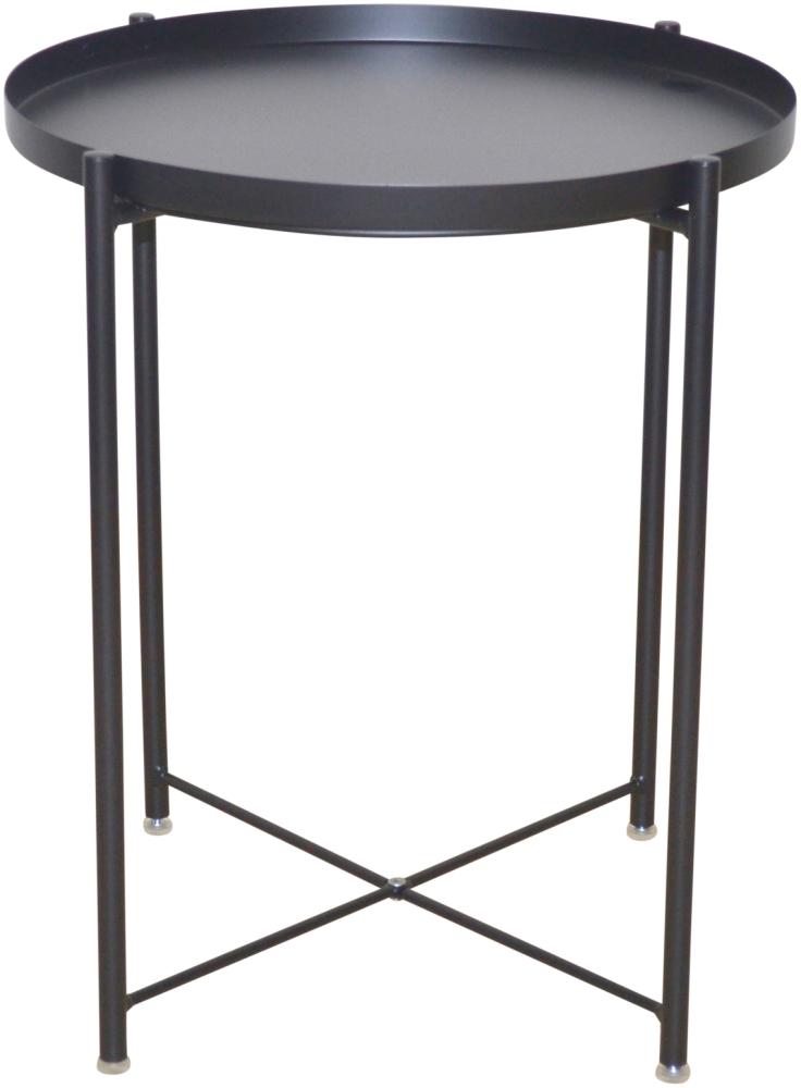 Metalltisch "Celli" rund mit abnehmbarer Tischplatte, schwarz Bild 1