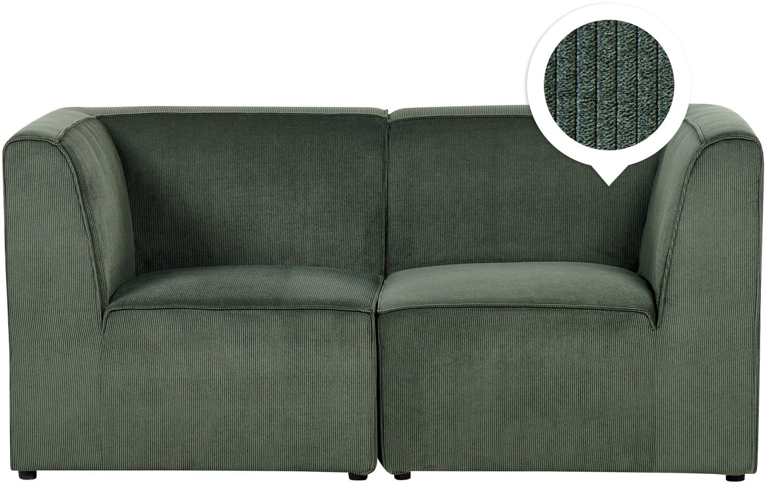 2-Sitzer Sofa Cord dunkelgrün LEMVIG Bild 1