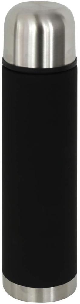 Thermosflasche Edelstahl schwarz 0,75 Ltr. Isolierkanne Bild 1