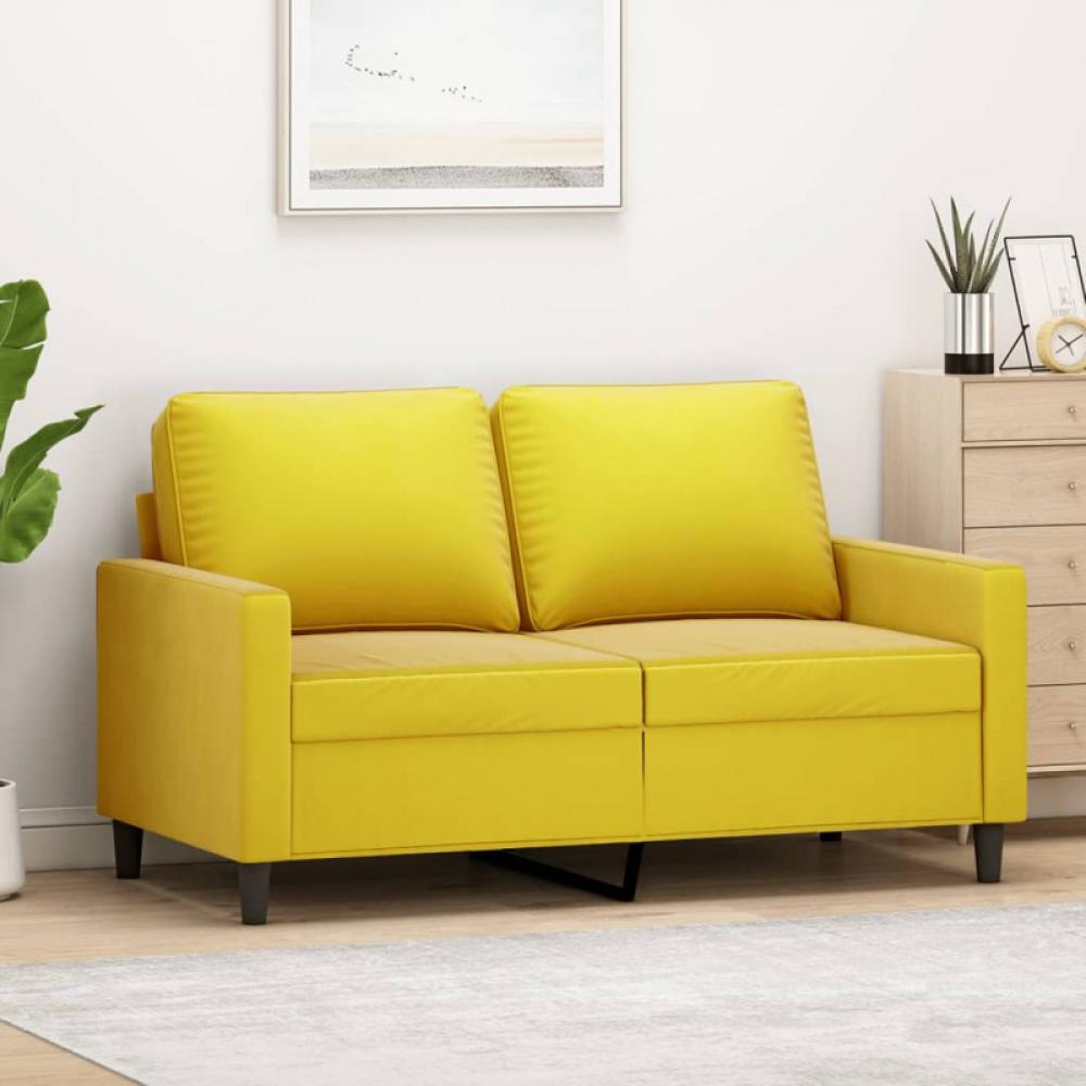 2-Sitzer-Sofa Gelb 120 cm Samt (Farbe: Gelb) Bild 1