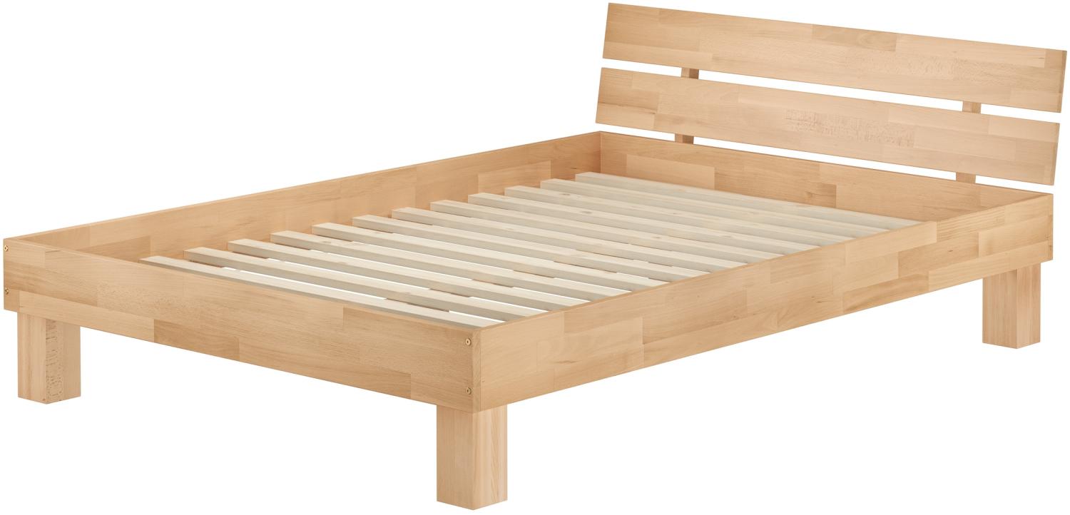 Erst-Holz Französisches Bett Futonbett Doppelbett 160x200 Massivholzbett Buche natur V-60. 86-16 inkl. Rollrost Bild 1
