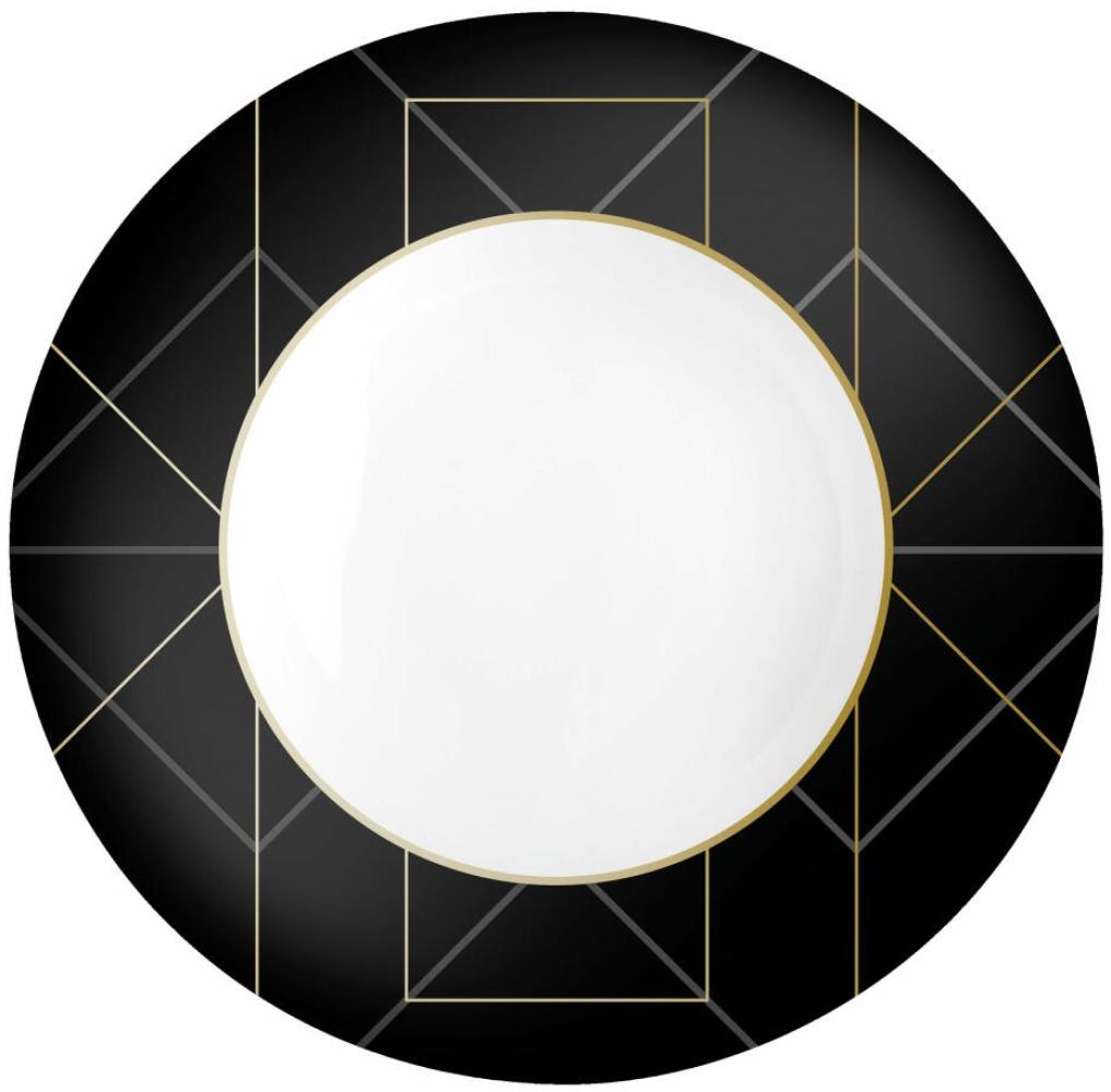 Kahla Magic Grip Dîner Suppenteller, Teller, Porzellan, Black Geometry, Ø 24 cm, 553416S10423CMG Bild 1