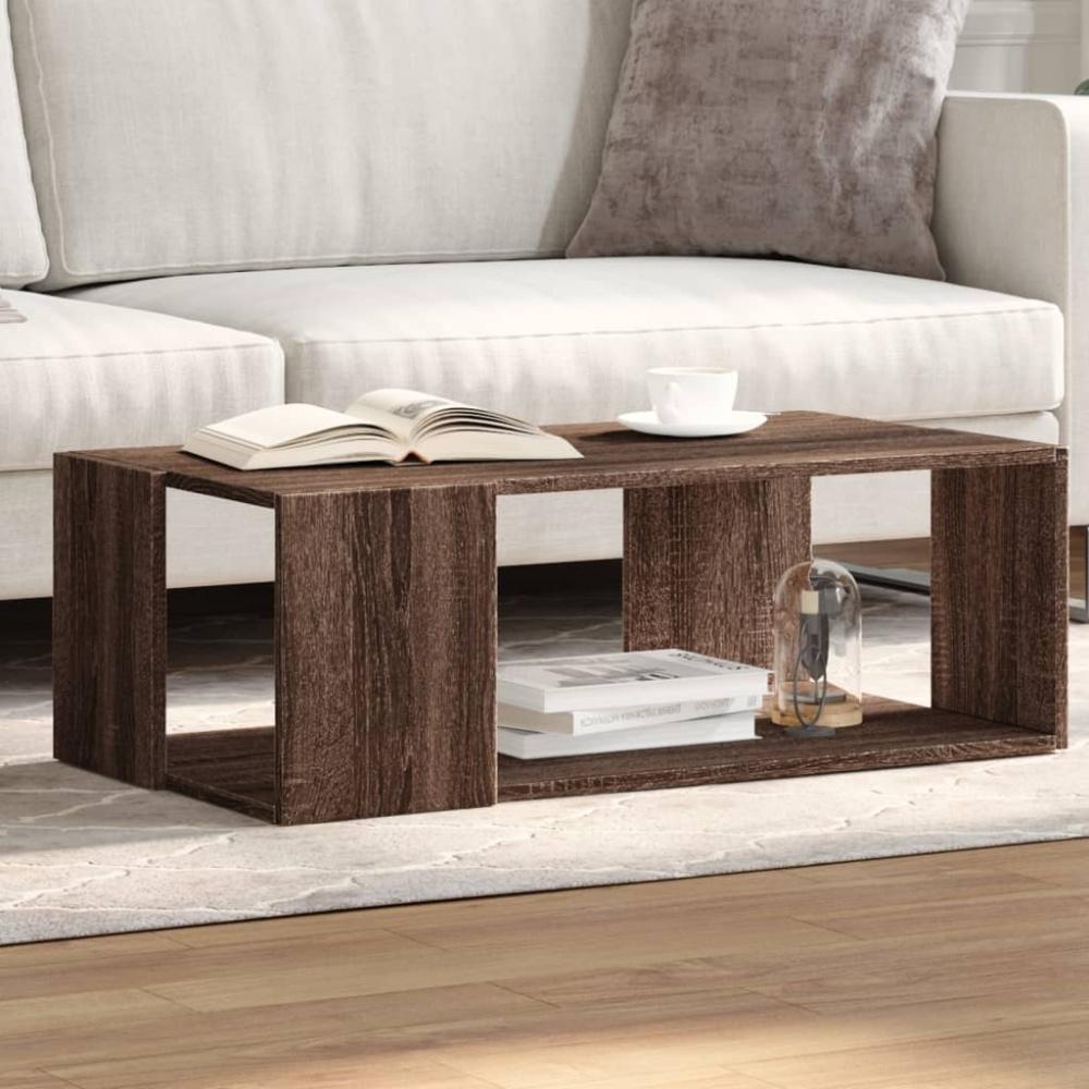 vidaXL Couchtisch Braun Eichen-Optik 89,5x48x30 cm Holzwerkstoff Bild 1