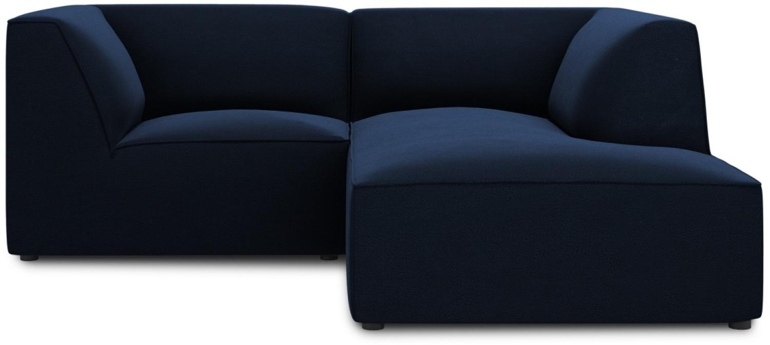 Micadoni 3-Sitzer Samtstoff Modular Ecke rechts Sofa Ruby | Bezug Royal Blue | Beinfarbe Black Plastic Bild 1