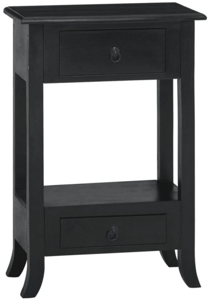Konsolentisch mit Schubladen Schwarz 50x30x75 cm Holz Mahagoni (Farbe: Schwarz) Bild 1