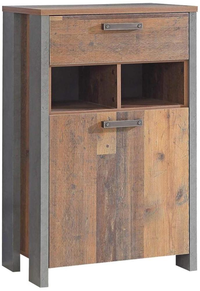 Schuhschrank Kommode CLIF 1-trg. Optik: Old Wood Vintage von Forte Bild 1