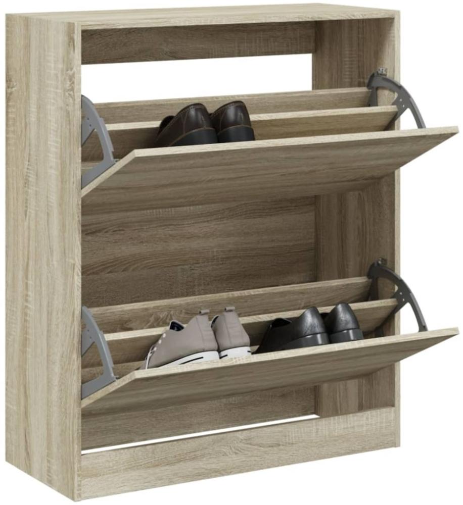 vidaXL Schuhschrank Sonoma-Eiche 80x34x96,5 cm Holzwerkstoff Bild 1