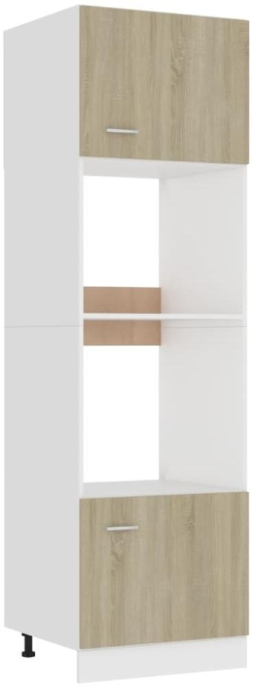 Mikrowellenumbauschrank Sonoma-Eiche 60x57x207 cm Holzwerkstoff Bild 1