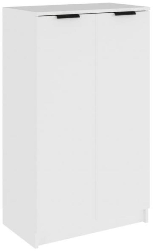 Schuhschrank Weiß 59x35x100 cm Holzwerkstoff Bild 1