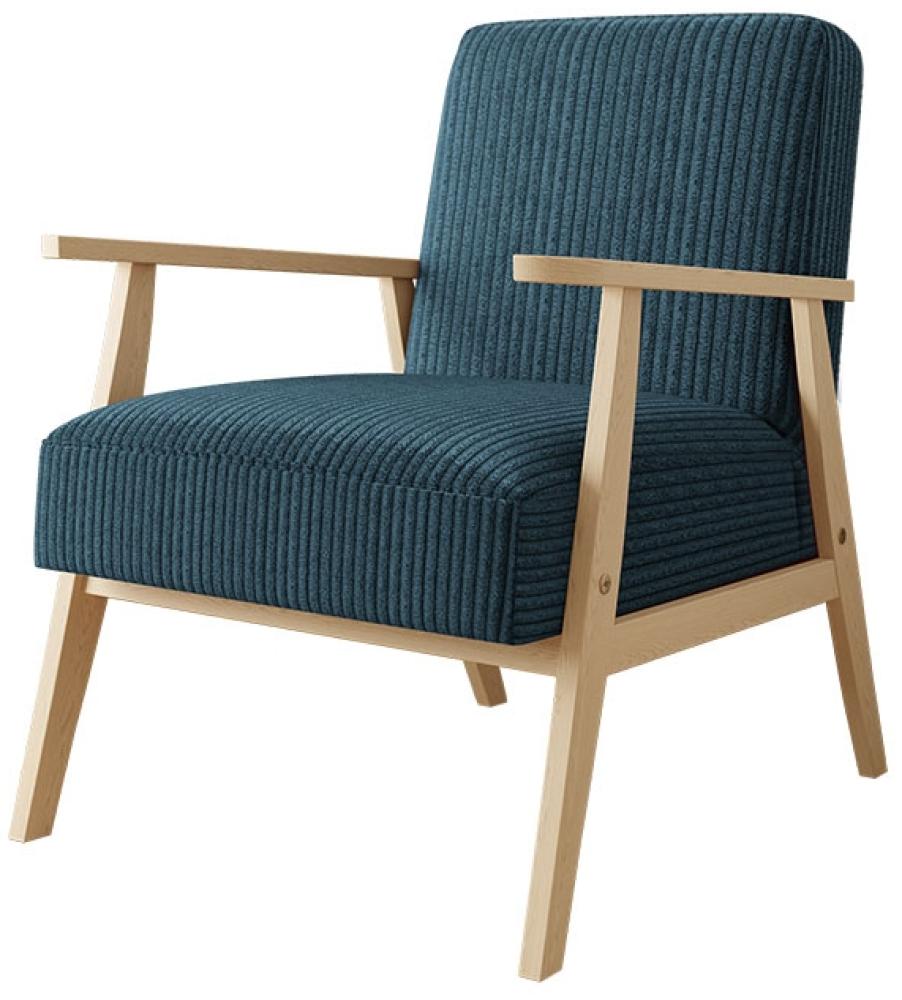 'Wikez' Sessel Cord, Blau Bild 1