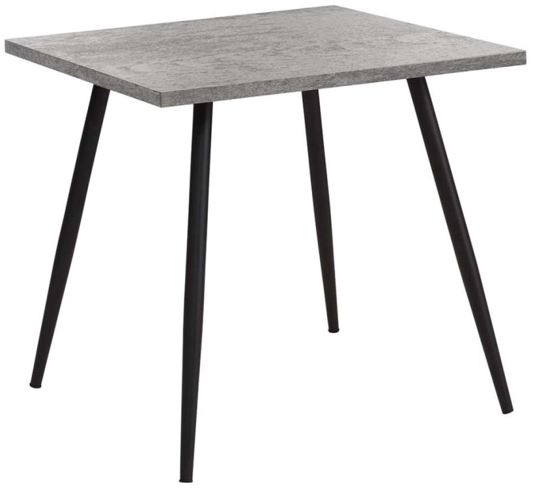 Küchentisch - 4-Fuß-Gestell Schwarz / Tischplatte Loft Bild 1