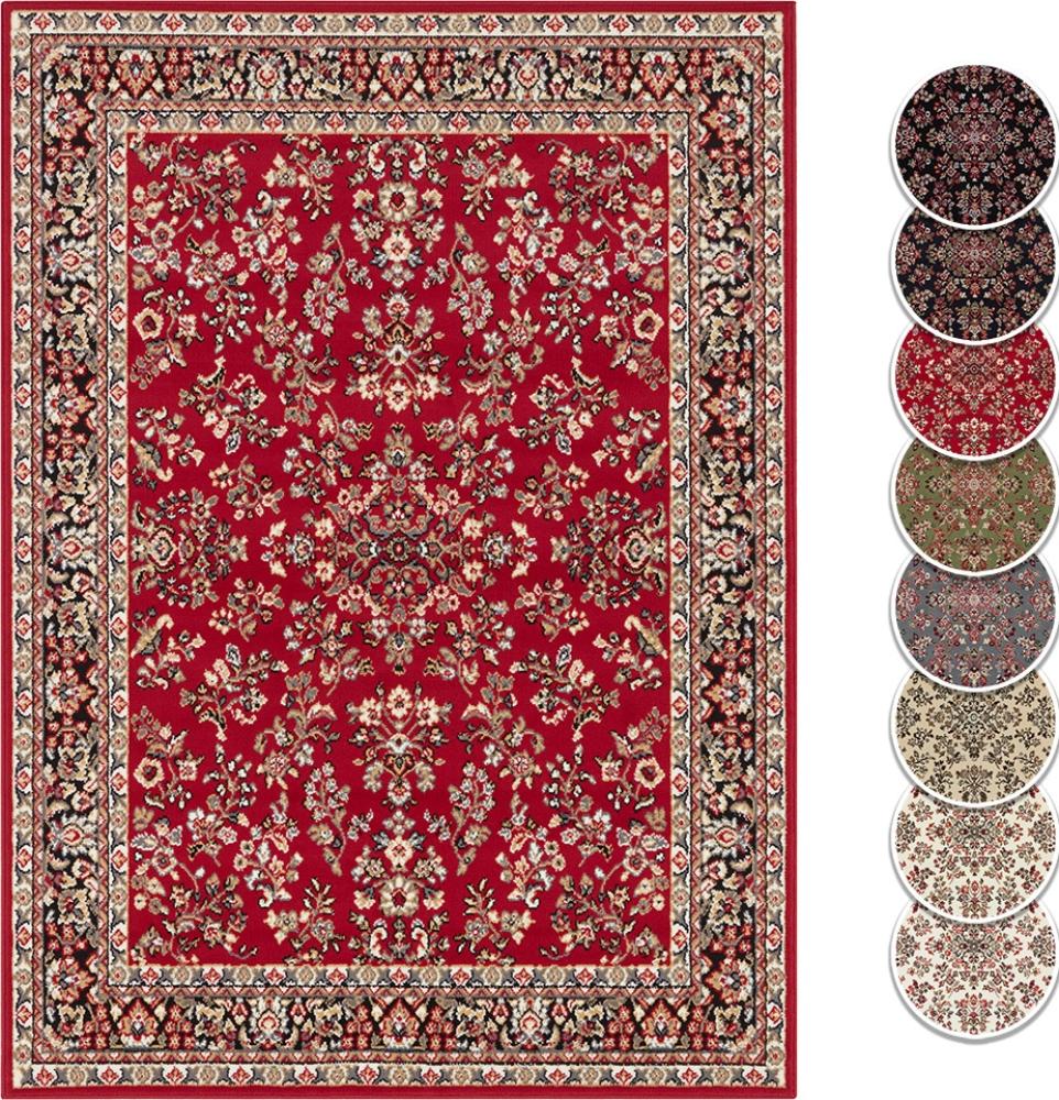 Kurzflor Orient Teppich Zabul - 80x250x0,8cm - rot Bild 1