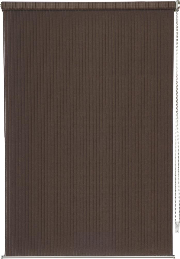 ondeco Tageslicht-Rollo, Design Stripe Wand-Deckenmontage, Sichtschutz Seitenzugrollo Sonnenschutz, Fenster innen lichtdurchlässig und Blickdicht - 60x160 cm - Braun Bild 1