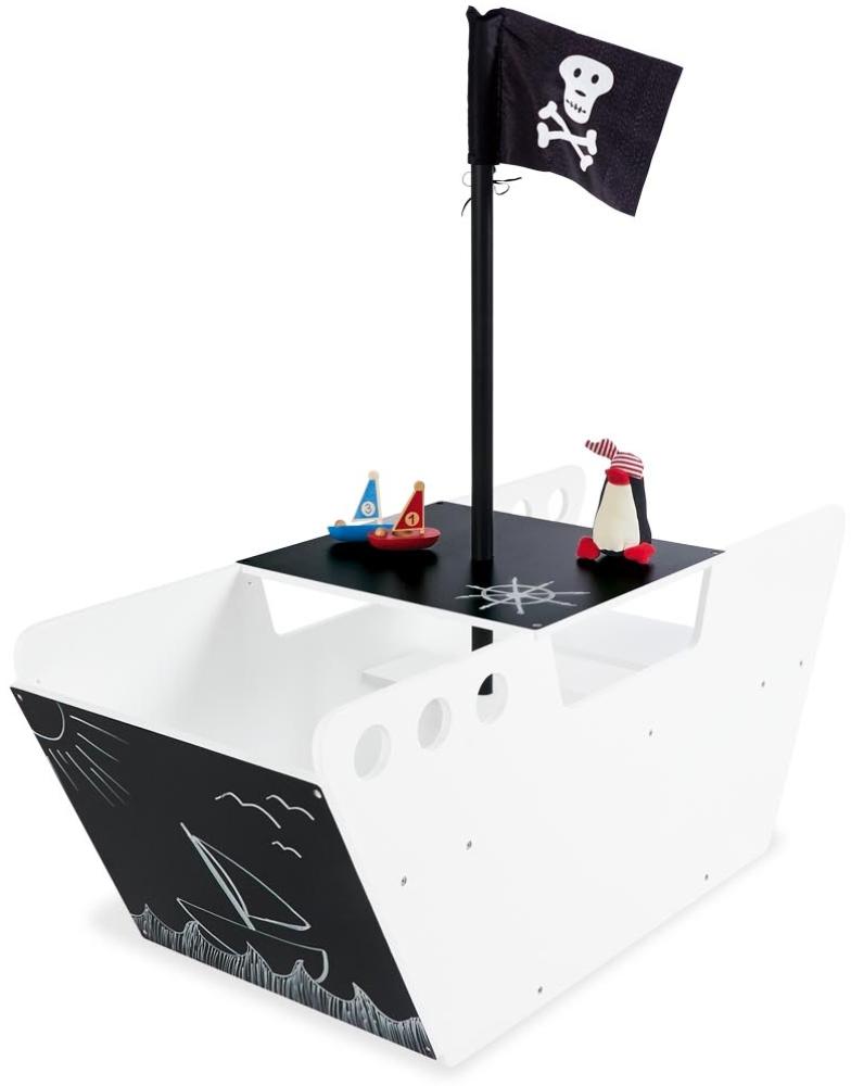 Pinolino 'Hoppetosse' Spielboot/Sitzgarnitur mit Piratenfahne und Tafelflächen Bild 1