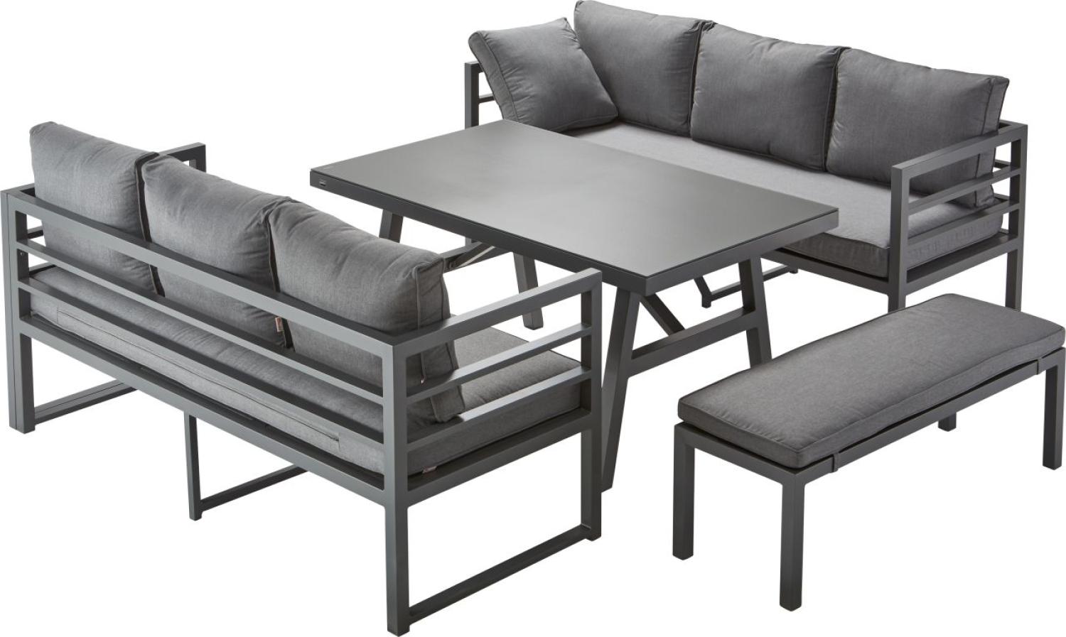 Primaster Aluminium Lounge Set Riva Sitzgruppe Sofa Couch Lounge Gartenmöbel Bild 1