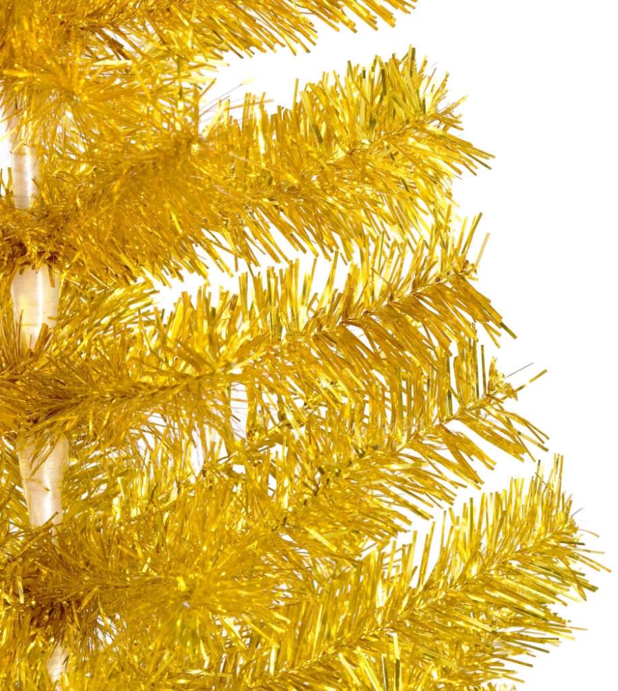 Künstlicher Weihnachtsbaum mit Ständer Golden 210 cm PET Bild 1