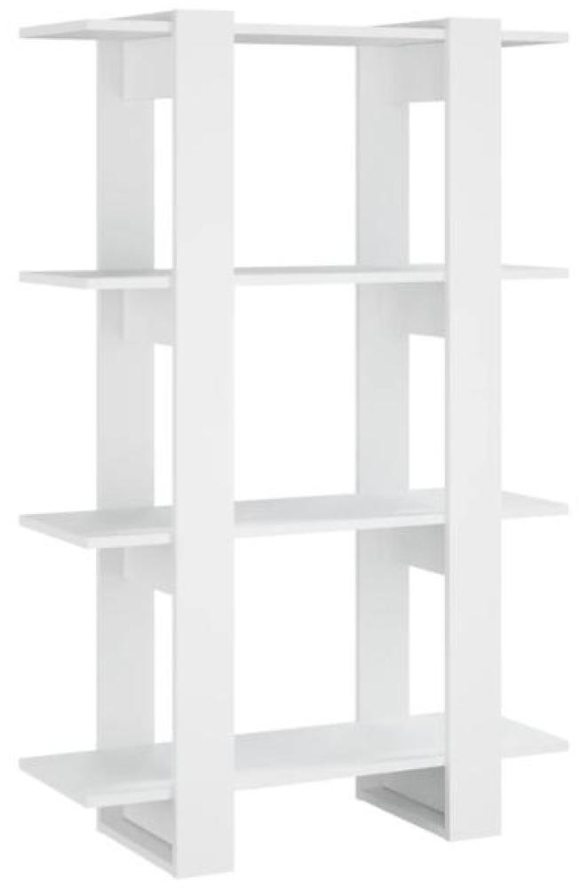 Bücherregal/Raumteiler Weiß 80x30x123,5 cm Bild 1