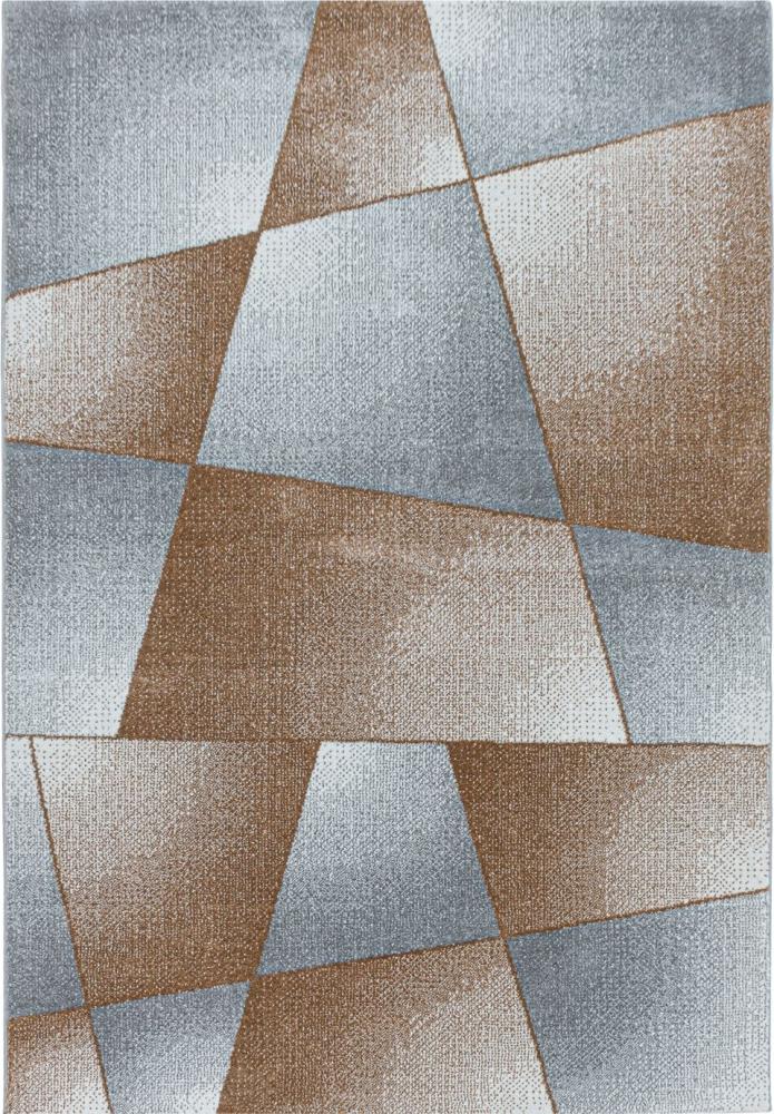 Kurzflor Teppich Roberto rechteckig - 160x230 cm - Kupferfarbe Bild 1