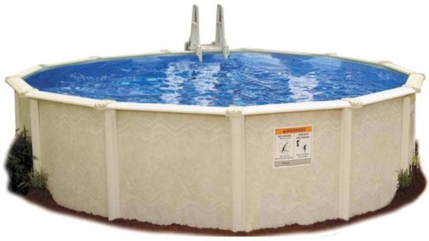 Interline Summer Stahl Schwimmbad Sunlake Set 3 | Blau | 360x360x132 cm | inkl. 5 teiliges Zubehörpaket und Winterabdeckung Bild 1