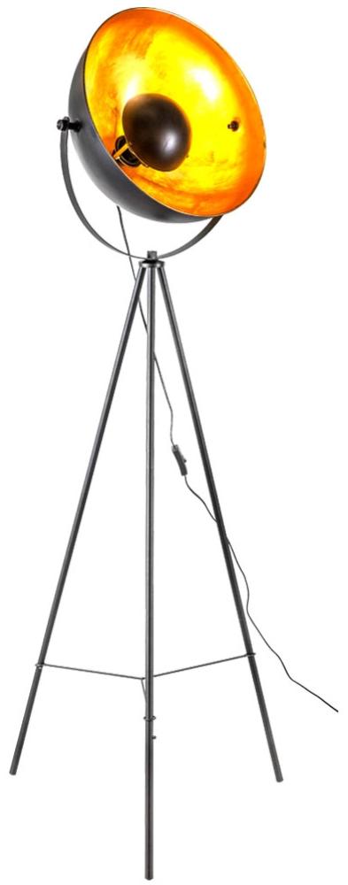 Stehleuchte, 3-Bein, schwarz-gold, H 166 cm Bild 1