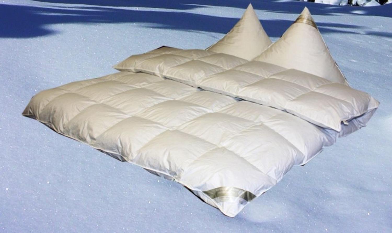 Eiszeit Premium 10 cm Winter Hochsteg Daunendecke Daunenbett 240x220 cm Bild 1