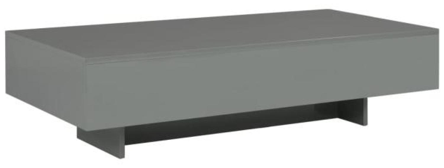 Couchtisch, MDF grau Hochglanz, 115 × 55 × 31 cm Bild 1