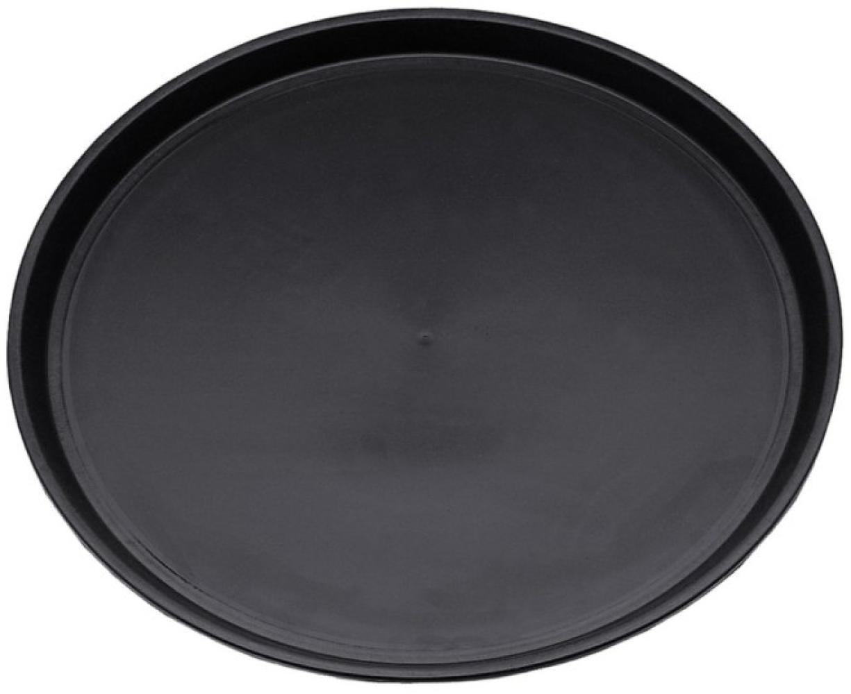 Contacto Tablett, Glasfaser Polyester rund,schwarz,rutschhemmend 36 cm Bild 1