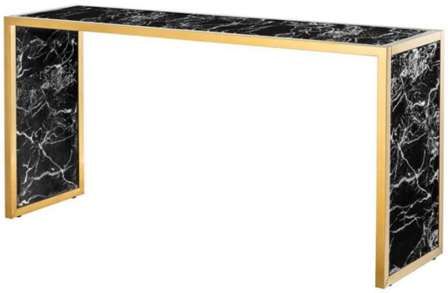 Casa Padrino Luxus Konsole Gold 150 x 40 x H. 75 cm - Luxus Kollektion Bild 1