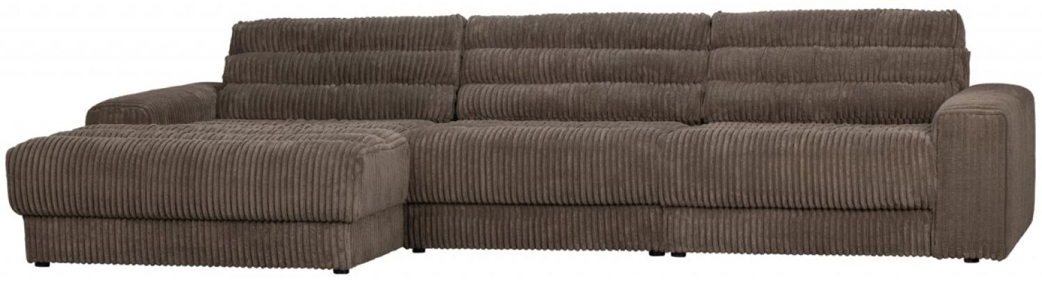 Longchair-Sofa Date Links - Ribcord Mud Bild 1