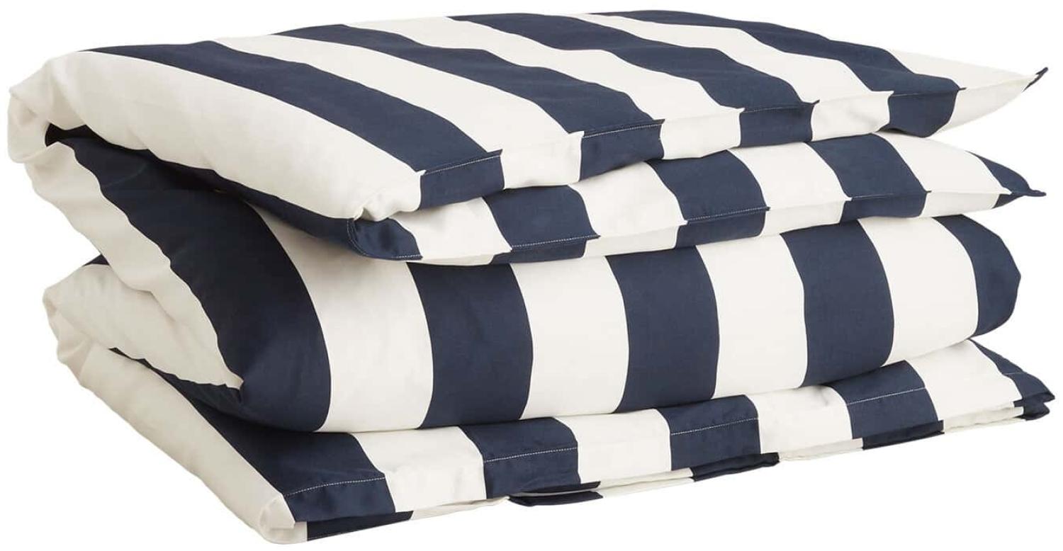 Gant Mako-Satin Bettwäsche Bold Stripe marine | Kissenbezug einzeln 80x80 cm Bild 1
