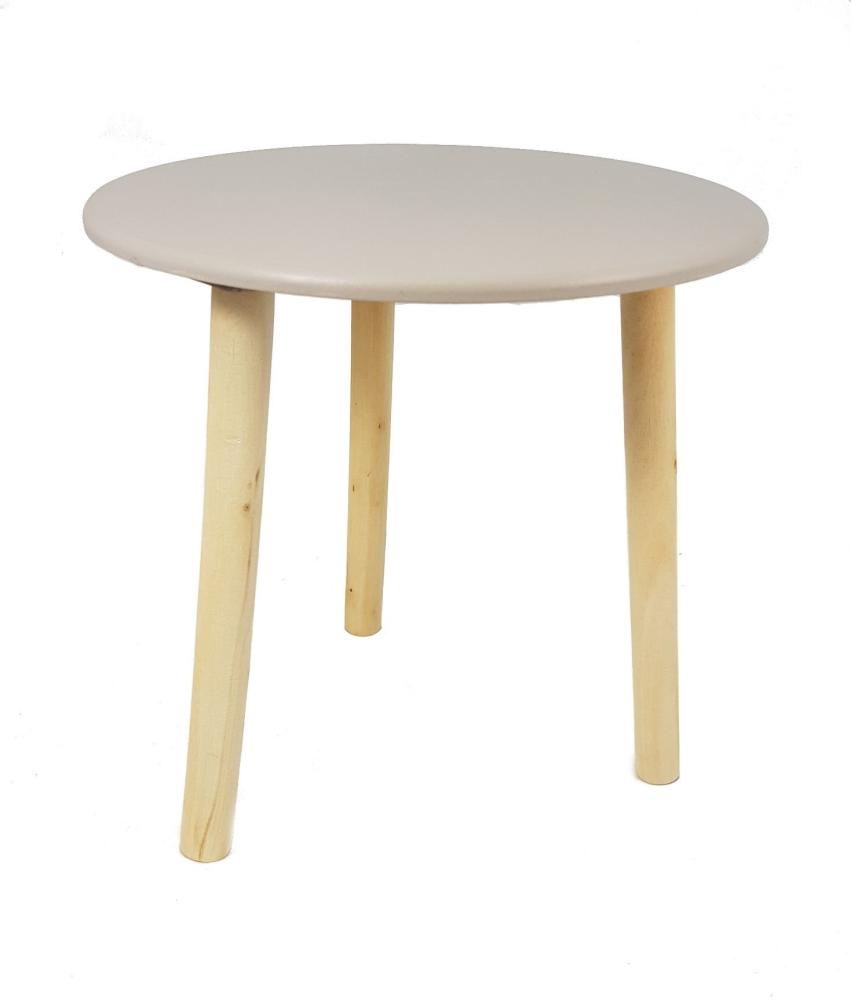 Deko Holz Tisch 30x30 cm - Farbe: Taupe - Kleiner Beistelltisch Couchtisch Sofatisch Blumenhocker Bild 1