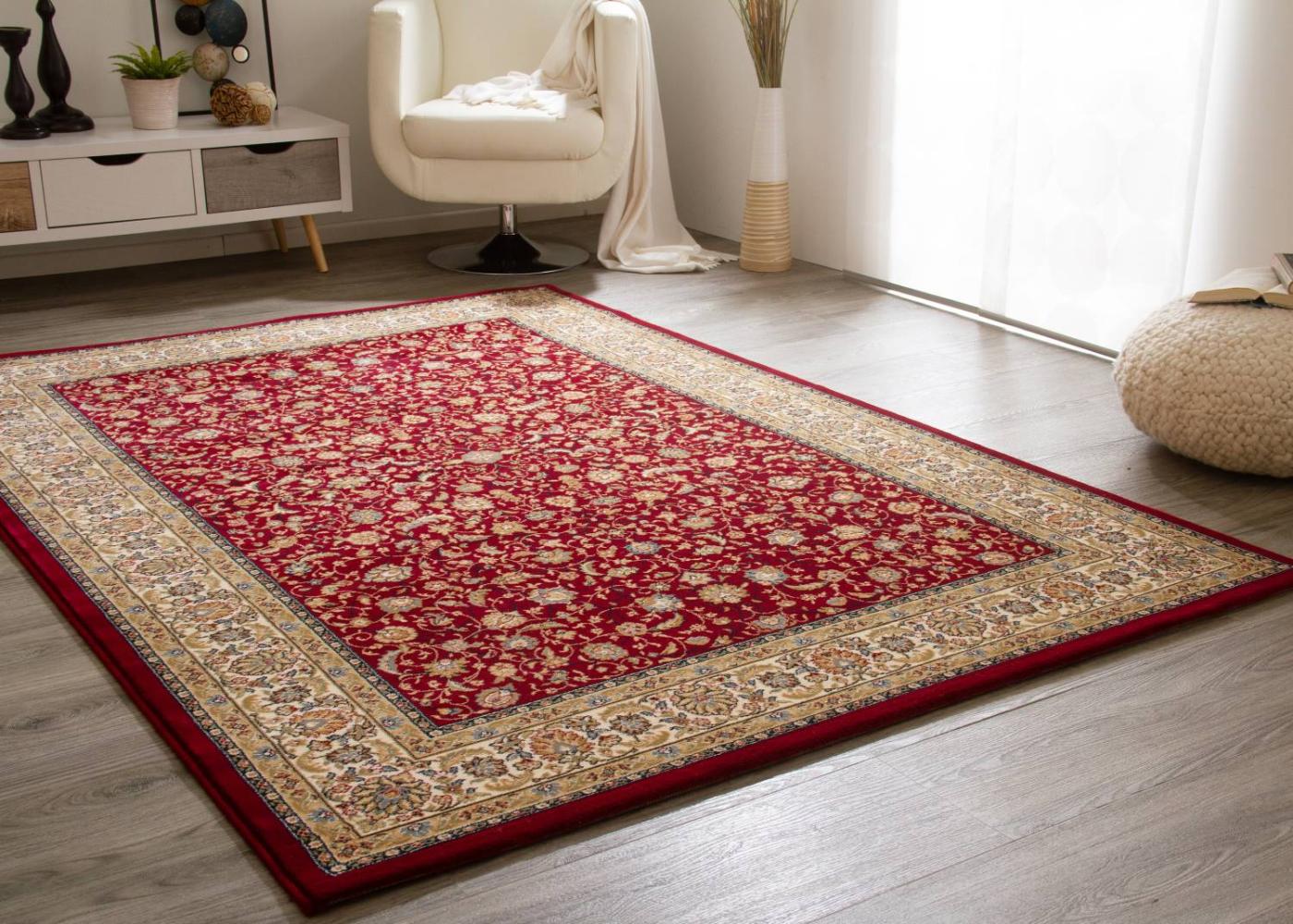 Designerteppich Classical Quality - Floral, Farbe: Rot, Größe: 67x140 cm Bild 1