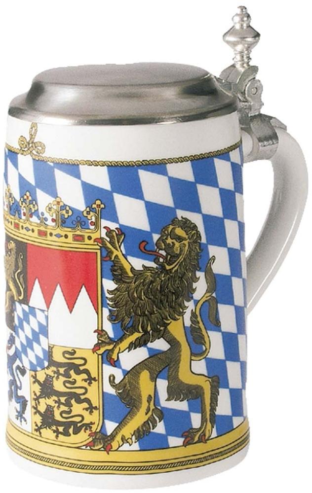 Seltmann Weiden Bayern Bierkrug mit Deckel 0,75 l - DS Bild 1