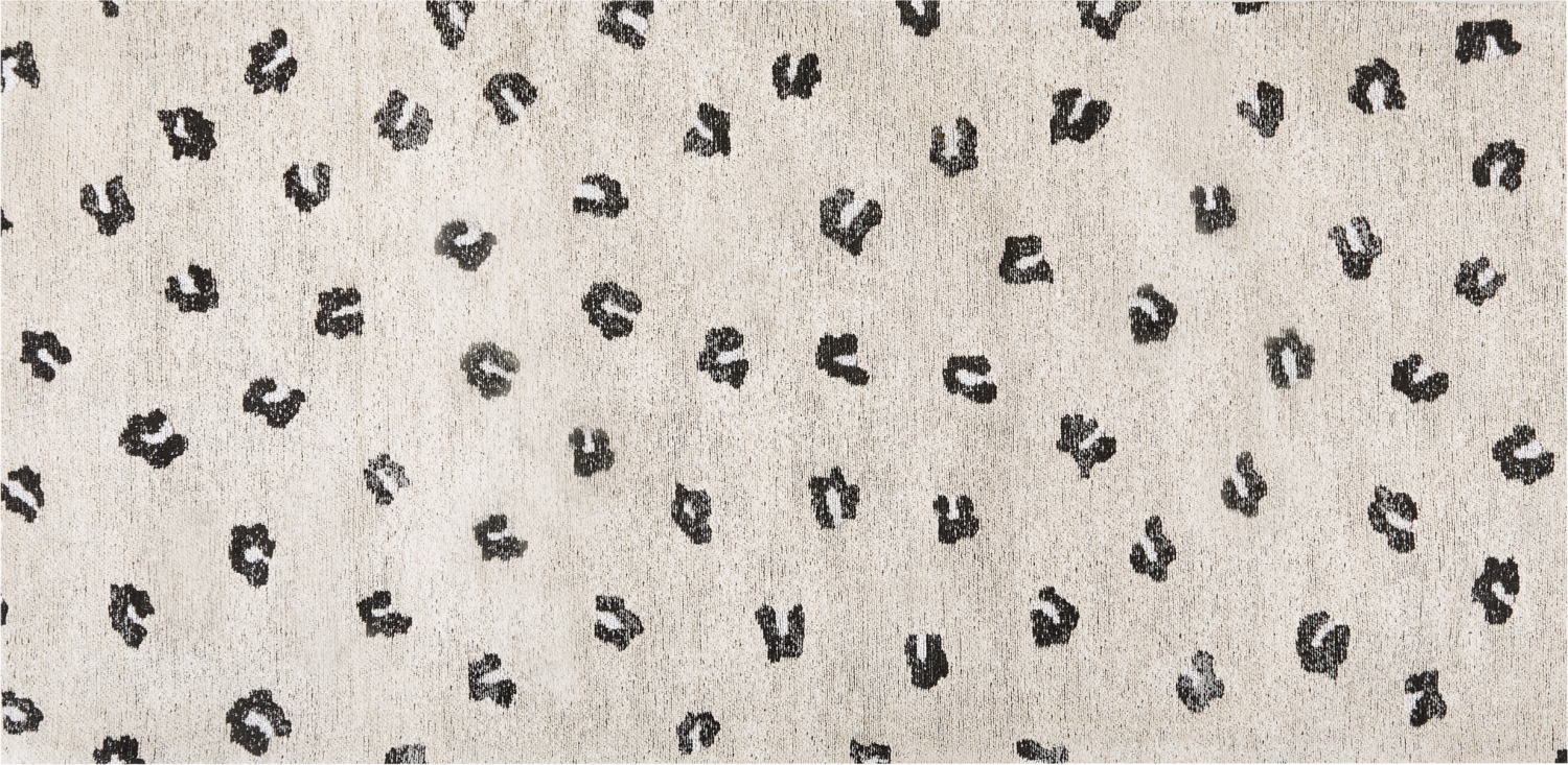 Teppich Baumwolle hellbeige Tiermotiv 80 x 150 cm AFIS Bild 1