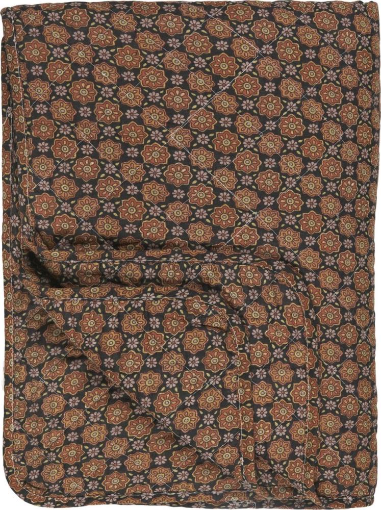 Decke Quilt Tagesdecke Überwurf Blumenmuster Braun 180x130cm Ib Laursen 07992-00 Bild 1