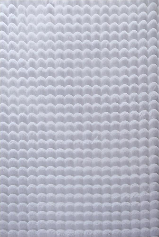 Hochflor Teppich Alessandro Läufer - 80x250 cm - Silberfarbe Bild 1
