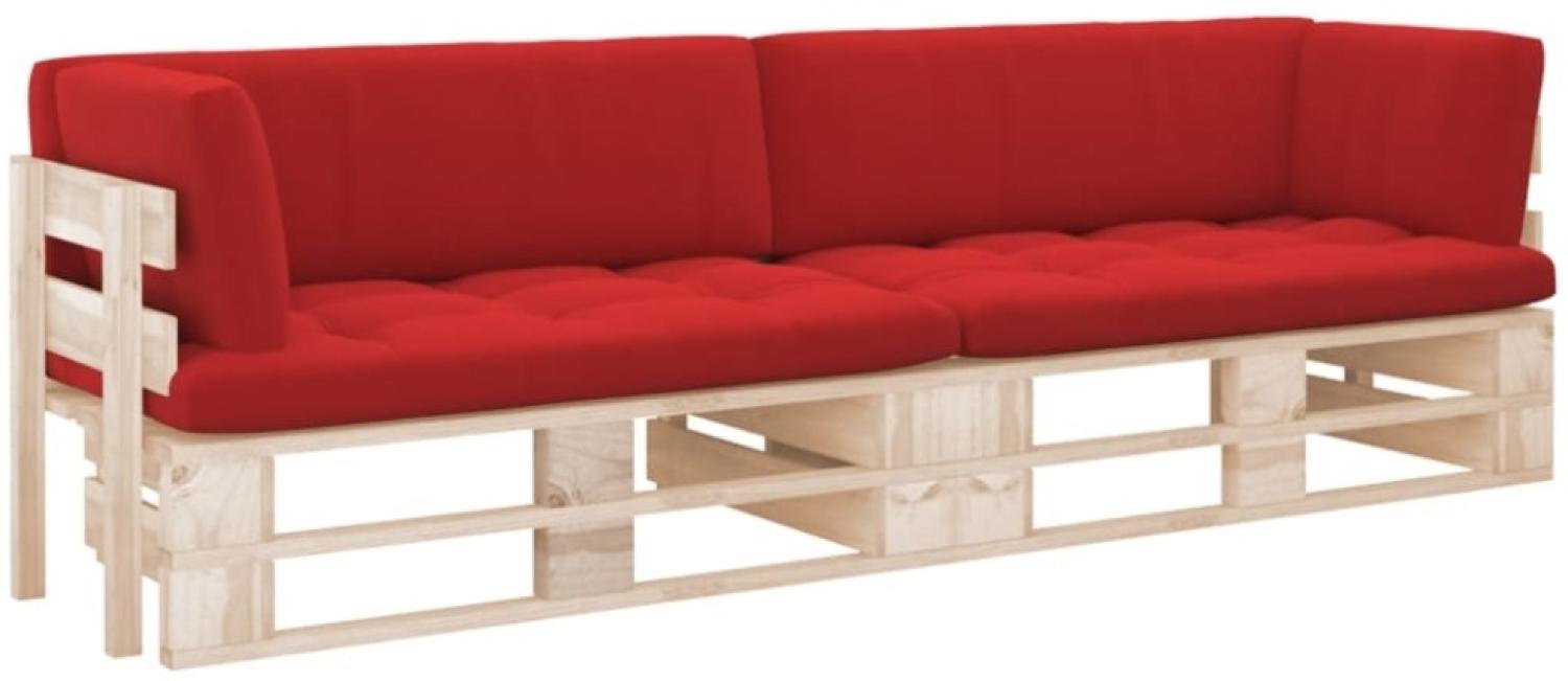 vidaXL 2-Sitzer-Palettensofa mit Kissen Imprägniertes Kiefernholz Bild 1