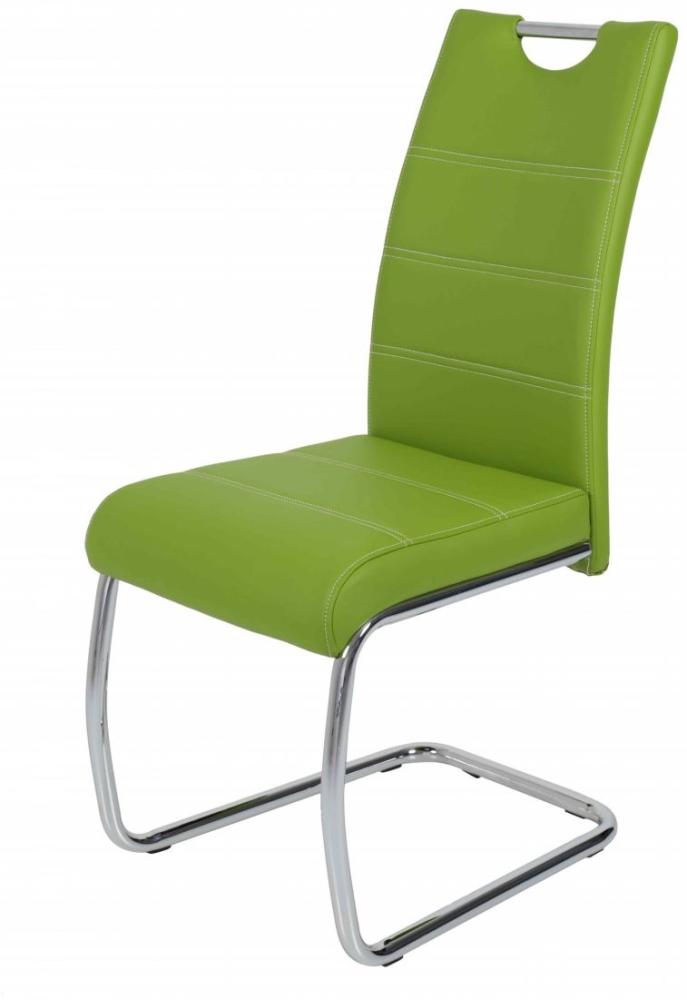 Esszimmerstühle Stuhl Freischwinger 4er Set ELENI Grün Bild 1