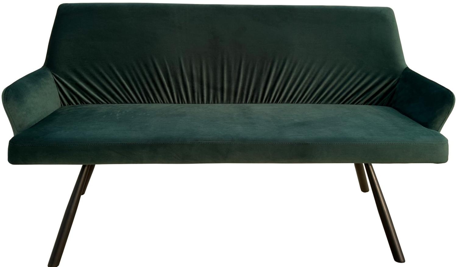 Diningsofa Modena - 165 cm - Samt - dunkelgrün Bild 1