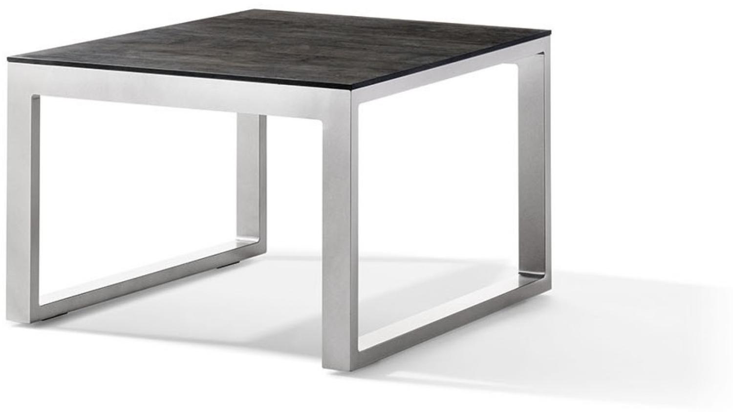 Sieger Loungetisch mit Polytec-Tischplatte 60x60x44 cm Graphit Bild 1