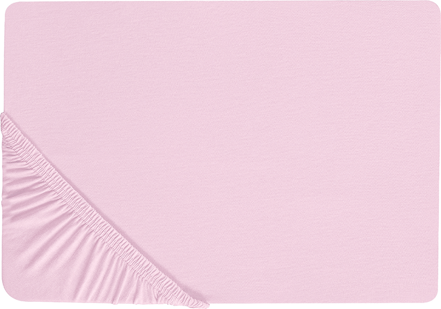 Spannbettlaken Baumwolle rosa 200 x 200 cm JANBU Bild 1