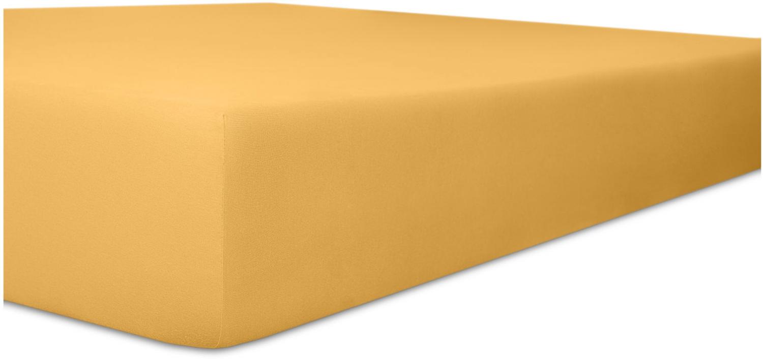 Kneer Vario-Stretch Spannbetttuch one für Topper 4-12 cm Höhe Qualität 22 Farbe sand 200x220 cm Bild 1