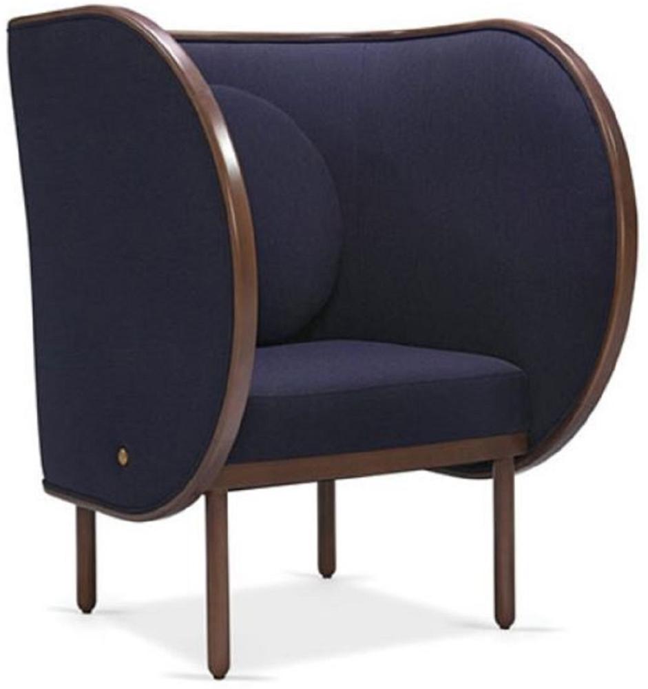 Casa Padrino Designer Samt Sessel Lila / Braun 90 x 92 x H. 106 cm - Hotel Lounge Sessel - Hotel Möbel - Designer Möbel - Luxus Qualität Bild 1