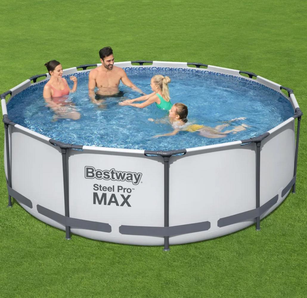 Steel Pro Max™ Frame Pool Komplett-Set, rund, Ø 366 cm Bild 1