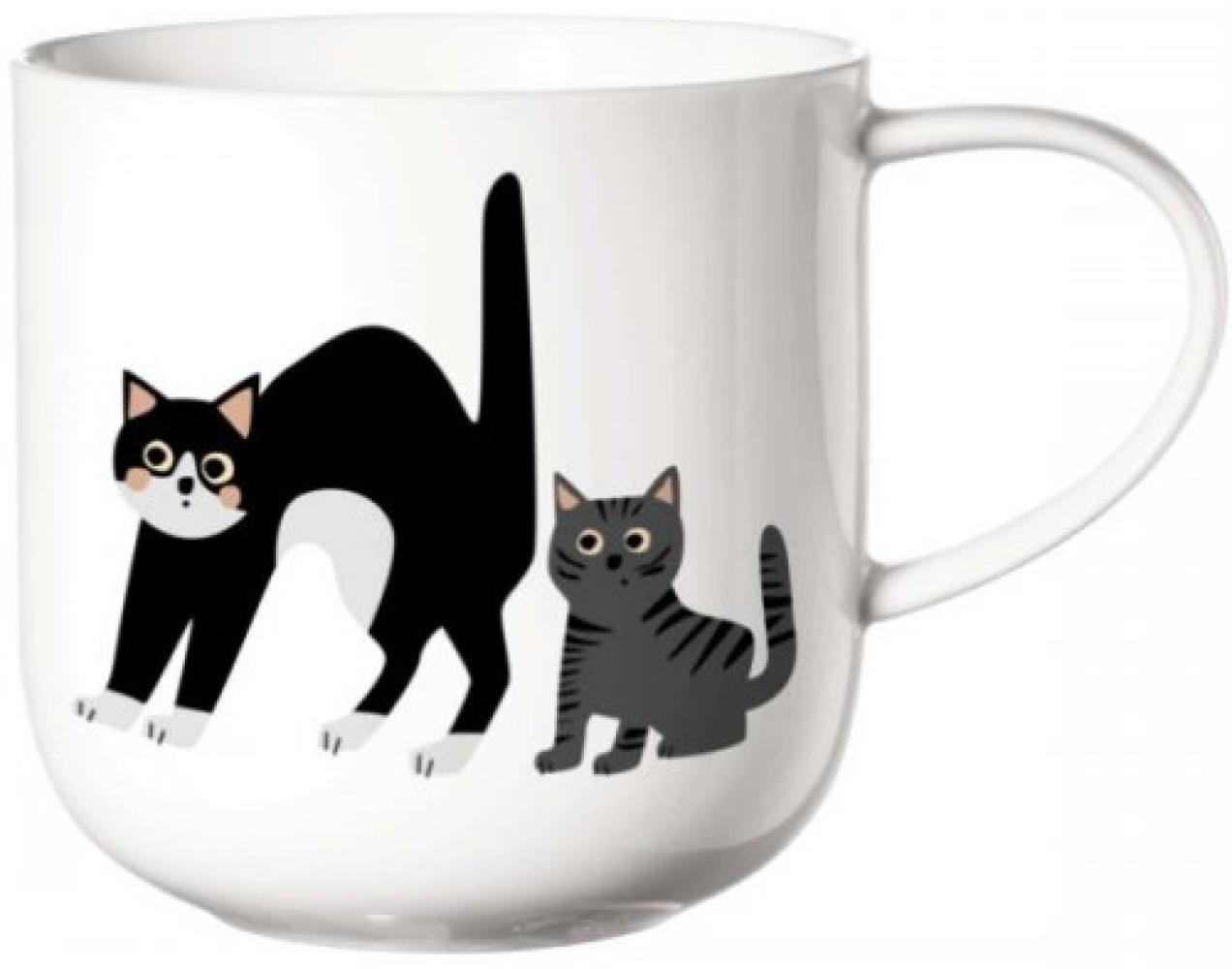 ASA Selection coppa cats & dogs Henkelbecher Surprised Cats, Kaffeetasse, Becher, Kaffee Tasse, Tee, Fine Bone China, Weiß, 400 ml, 19443014 Bild 1