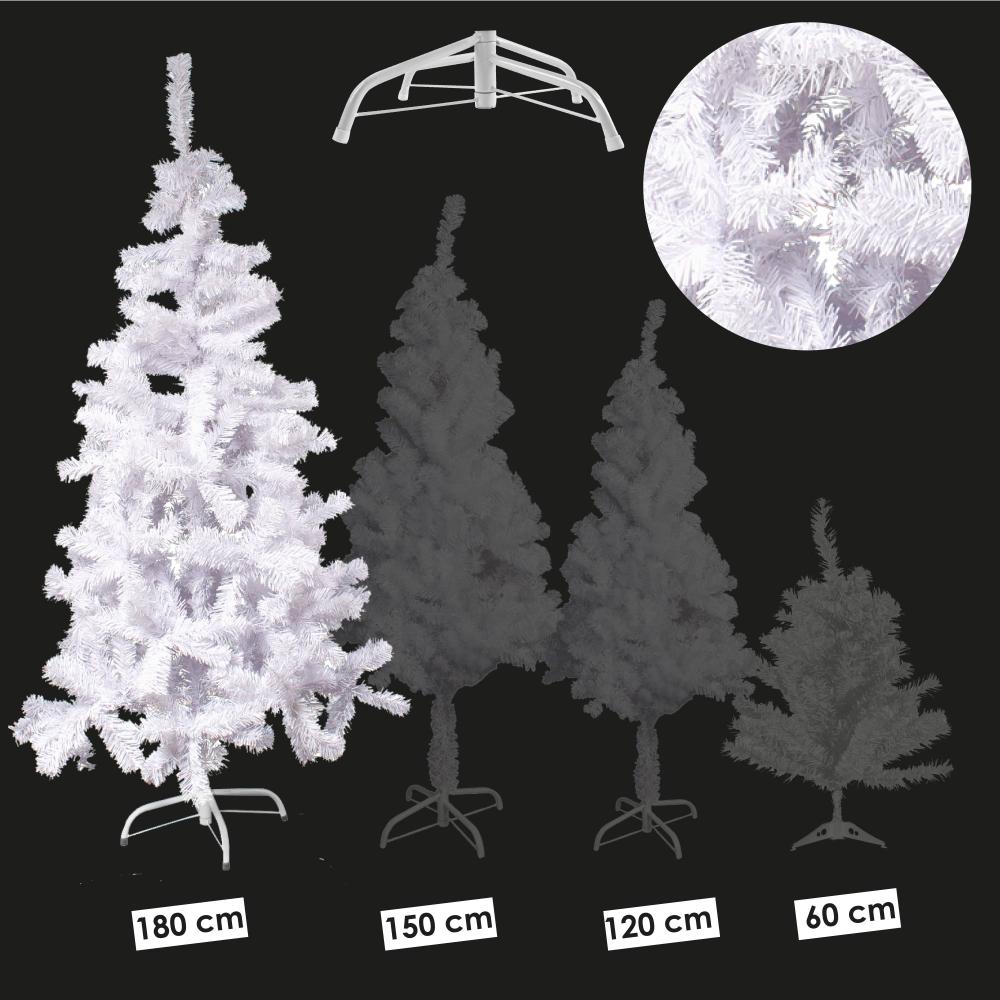 Künstlicher Weihnachtsbaum inkl. Ständer Tannenbaum Christbaum weiß 180cm Bild 1