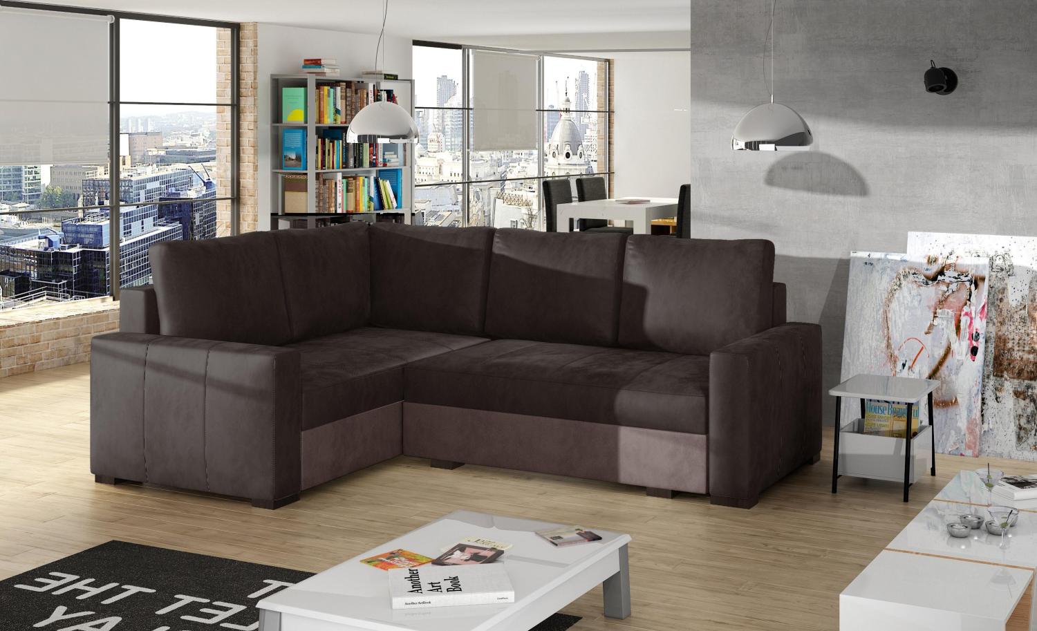 Wohnideebilder Corona Dunkelbraun Ecksofas & Eckcouches Cor_28 Bild 1