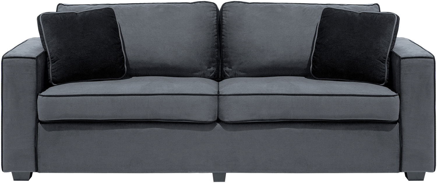 3-Sitzer Sofa Samtstoff dunkelgrau FALUN Bild 1