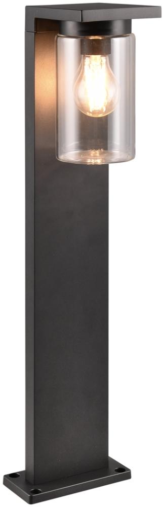 LED Sockelleuchte Laterne aus Aluminium Schwarz, Höhe 65cm Bild 1